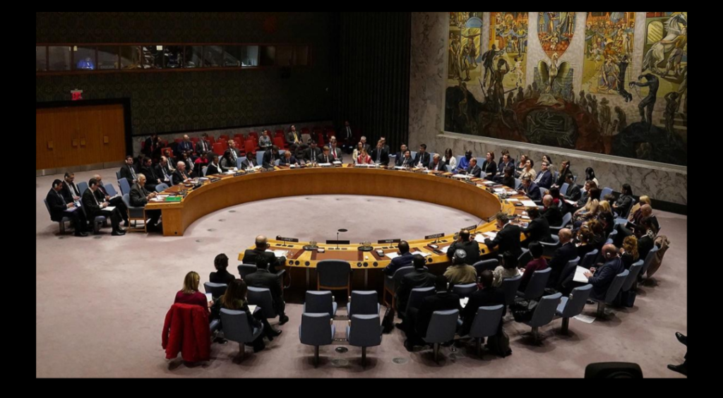 United Nations Headquarters in New York where the Security Council conducts informal straw polls for the next Secretary-General